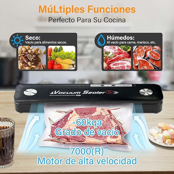 SelloFresh™ | Maquina De Sellar Al Vacio Conserva Alim.🥩🥬