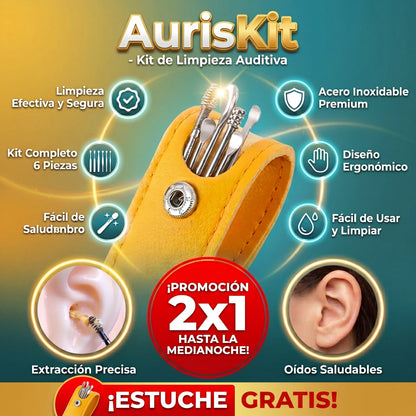 AurisKit ™Kit |Limpiador De Oidos 6 Piezas (2X1)🦻🏻🪛