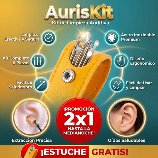 AurisKit ™Kit |Limpiador De Oidos 6 Piezas (2X1)🦻🏻🪛