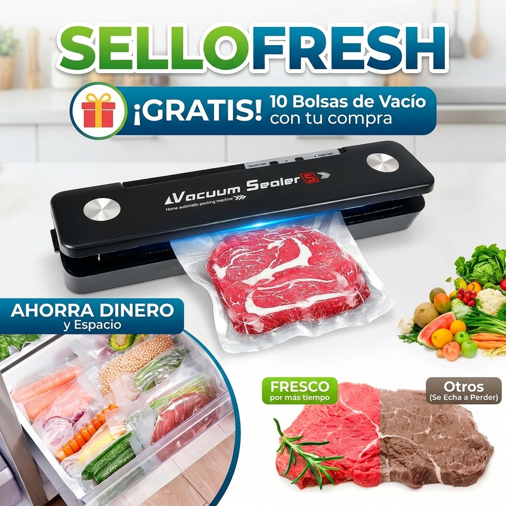 SelloFresh™ | Maquina De Sellar Al Vacio Conserva Alim.🥩🥬
