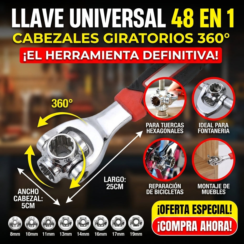MultiFix Pro ™|Llave Universal Multifuncional 48 En 1 🔩🧰