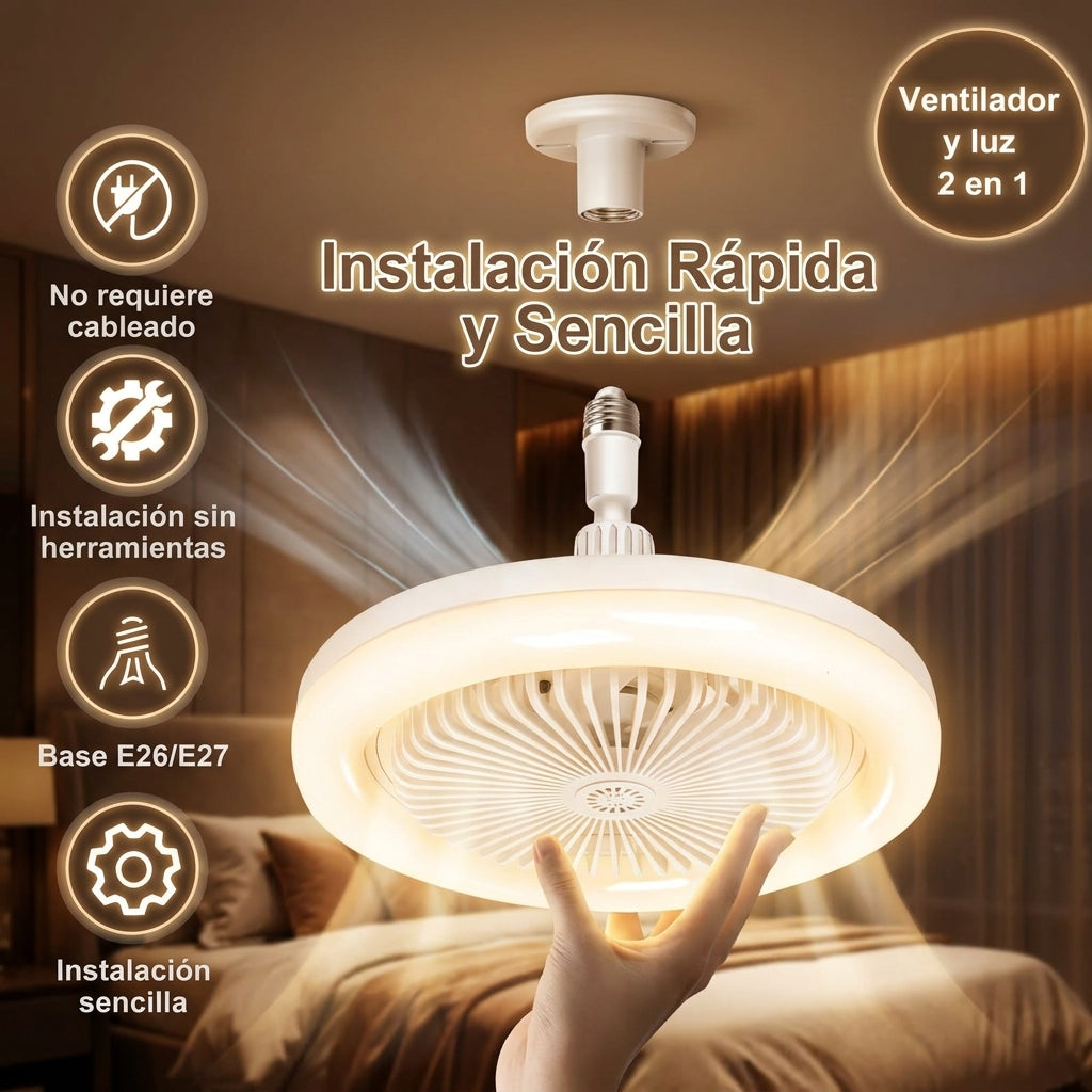 FRESCOLUZ ™ |Foco Ventilador 2 EN 1💡🌬️