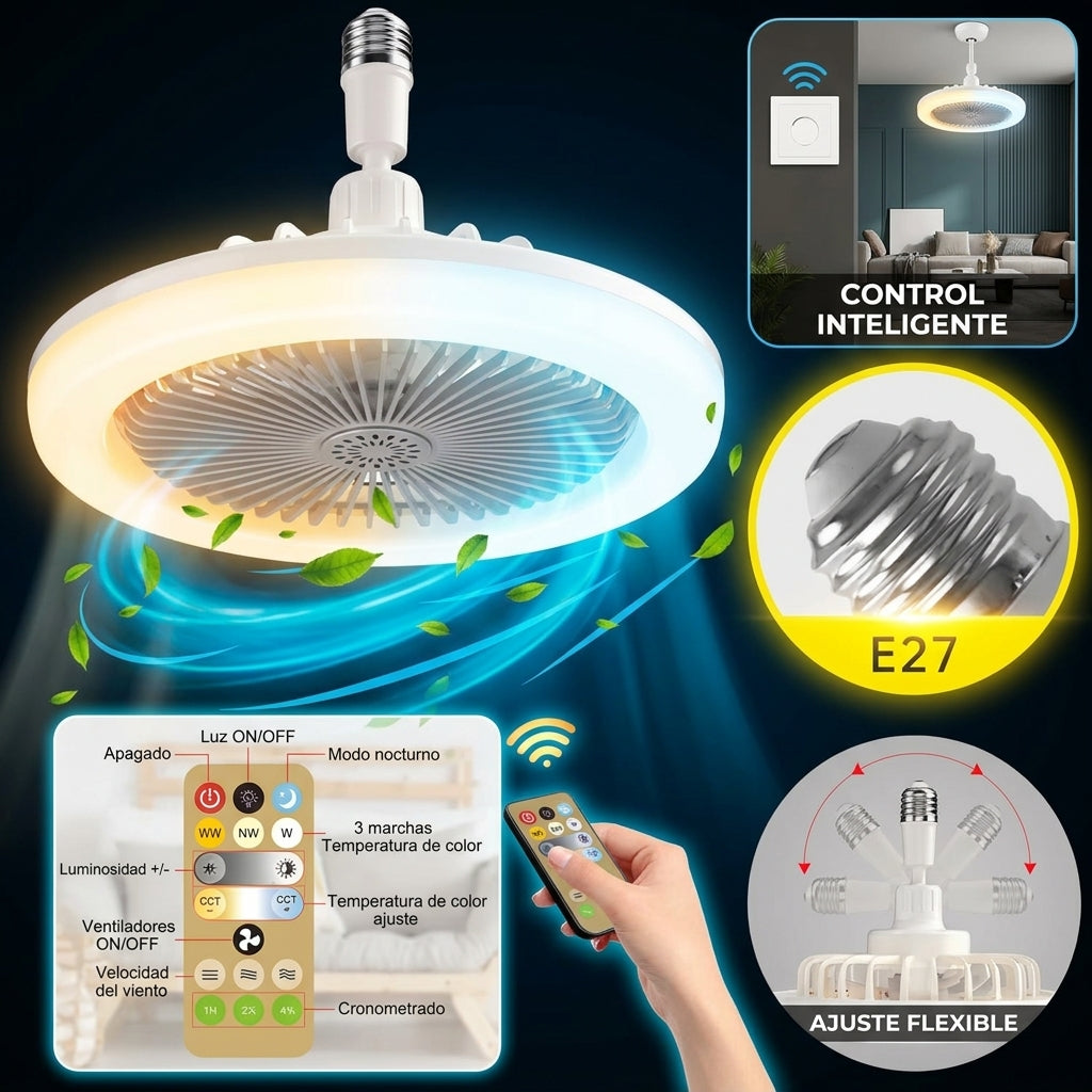 FRESCOLUZ ™ |Foco Ventilador 2 EN 1💡🌬️