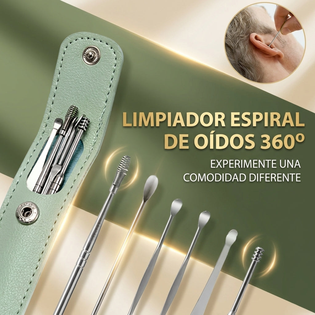 AurisKit ™Kit |Limpiador De Oidos 6 Piezas (2X1)🦻🏻🪛