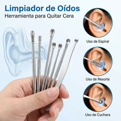 AurisKit ™Kit |Limpiador De Oidos 6 Piezas (2X1)🦻🏻🪛
