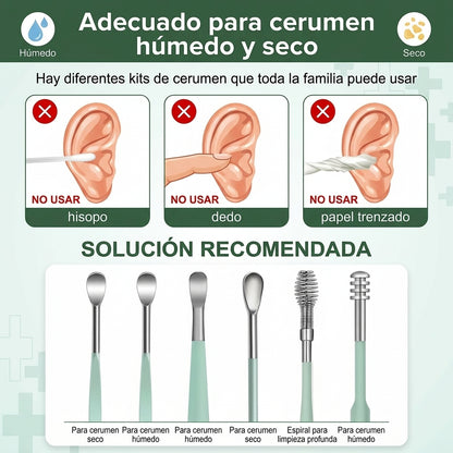 AurisKit ™Kit |Limpiador De Oidos 6 Piezas (2X1)🦻🏻🪛