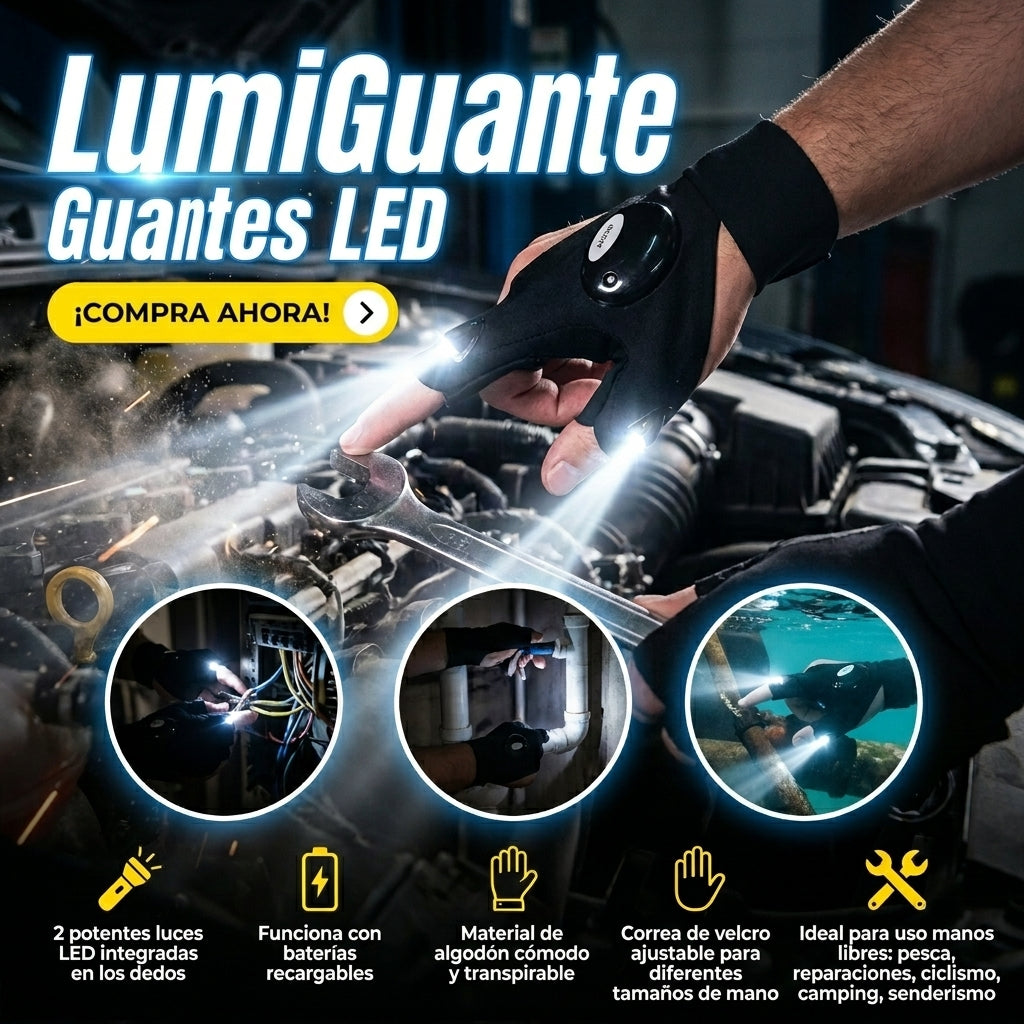 LumiGuante ™|Guante Luz Led 🔦💡