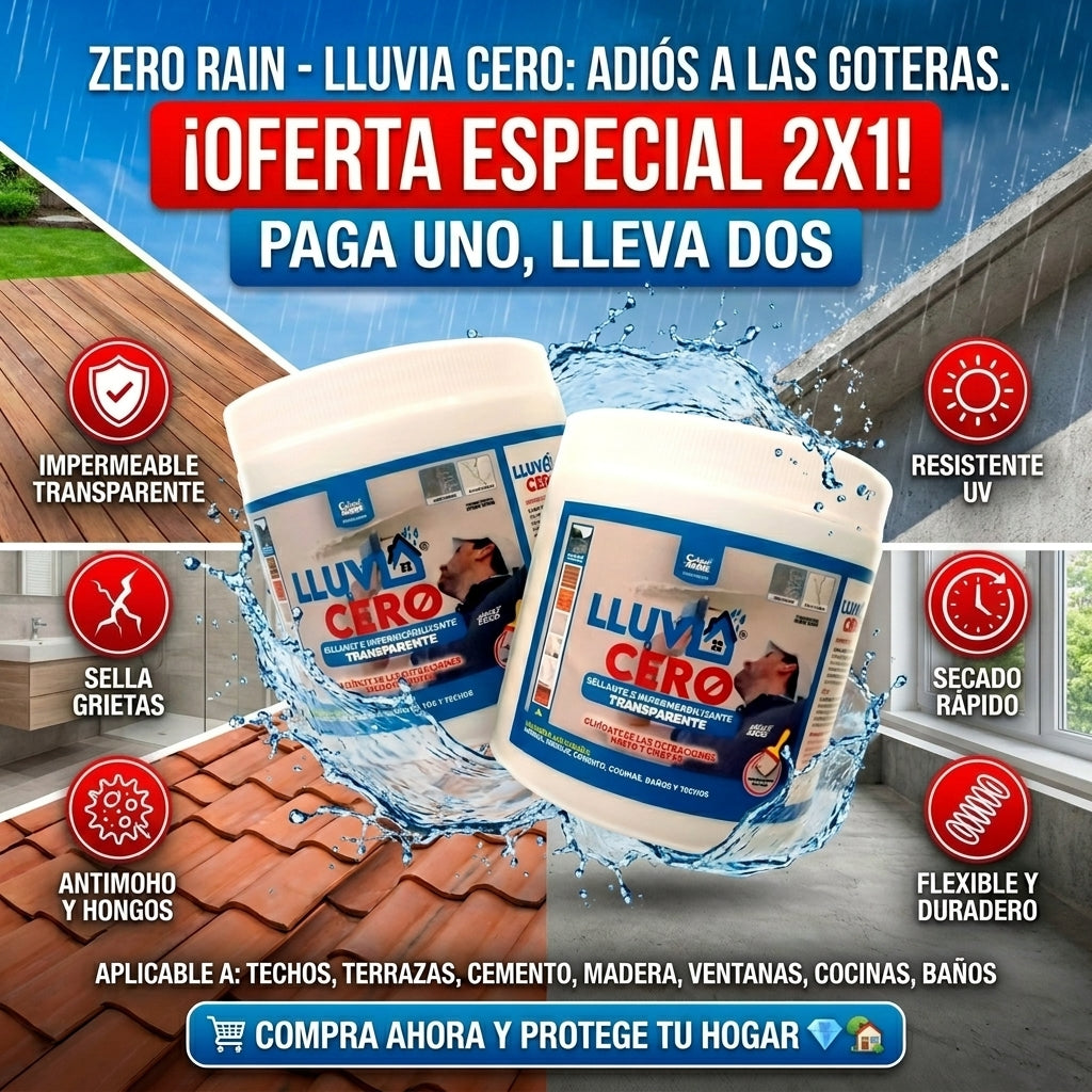 2X1 🔥 Lluvia Cero 500ml Impermeabilizante 💦🚫