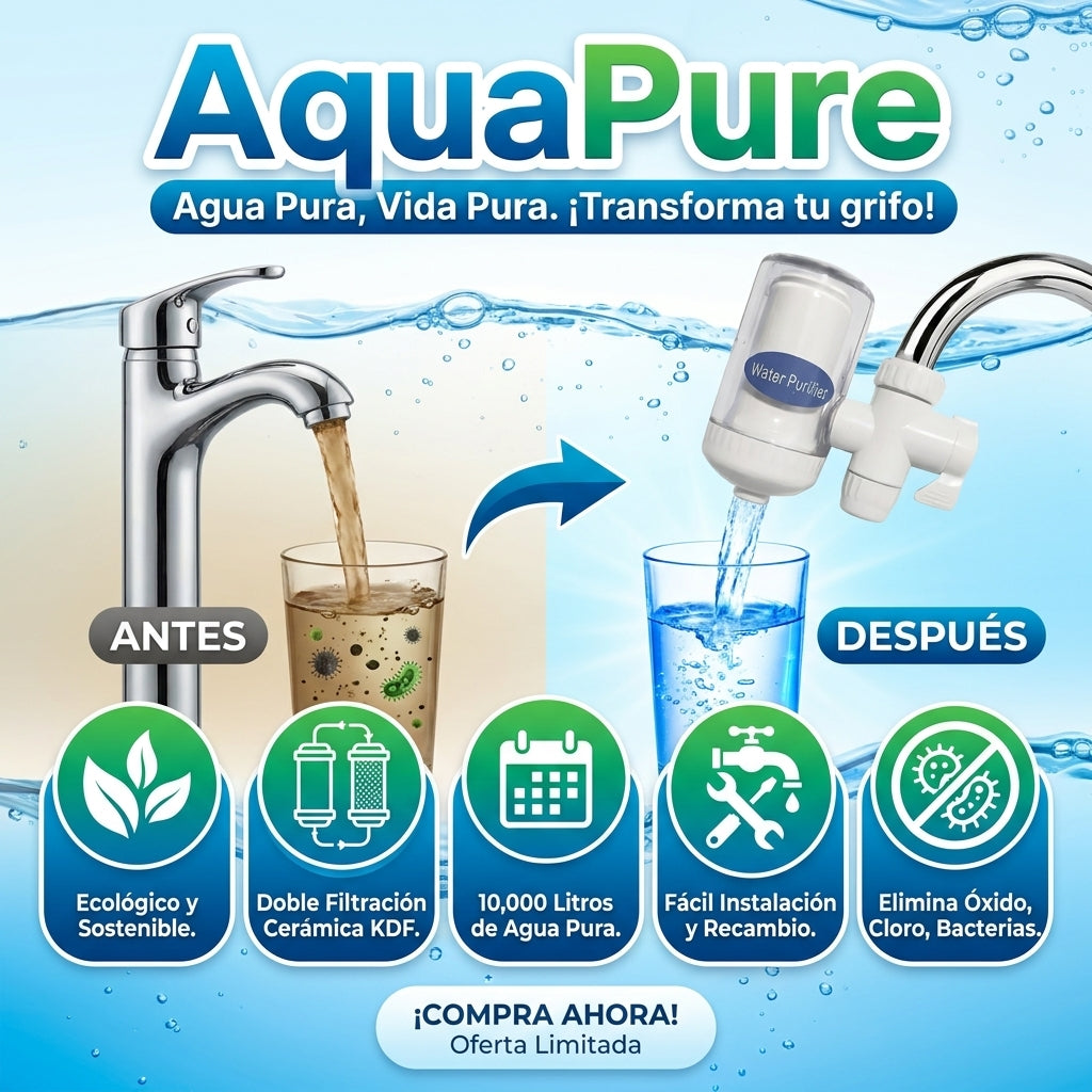 AquaPure ™|Purificador Filtro De Agua 💧✨