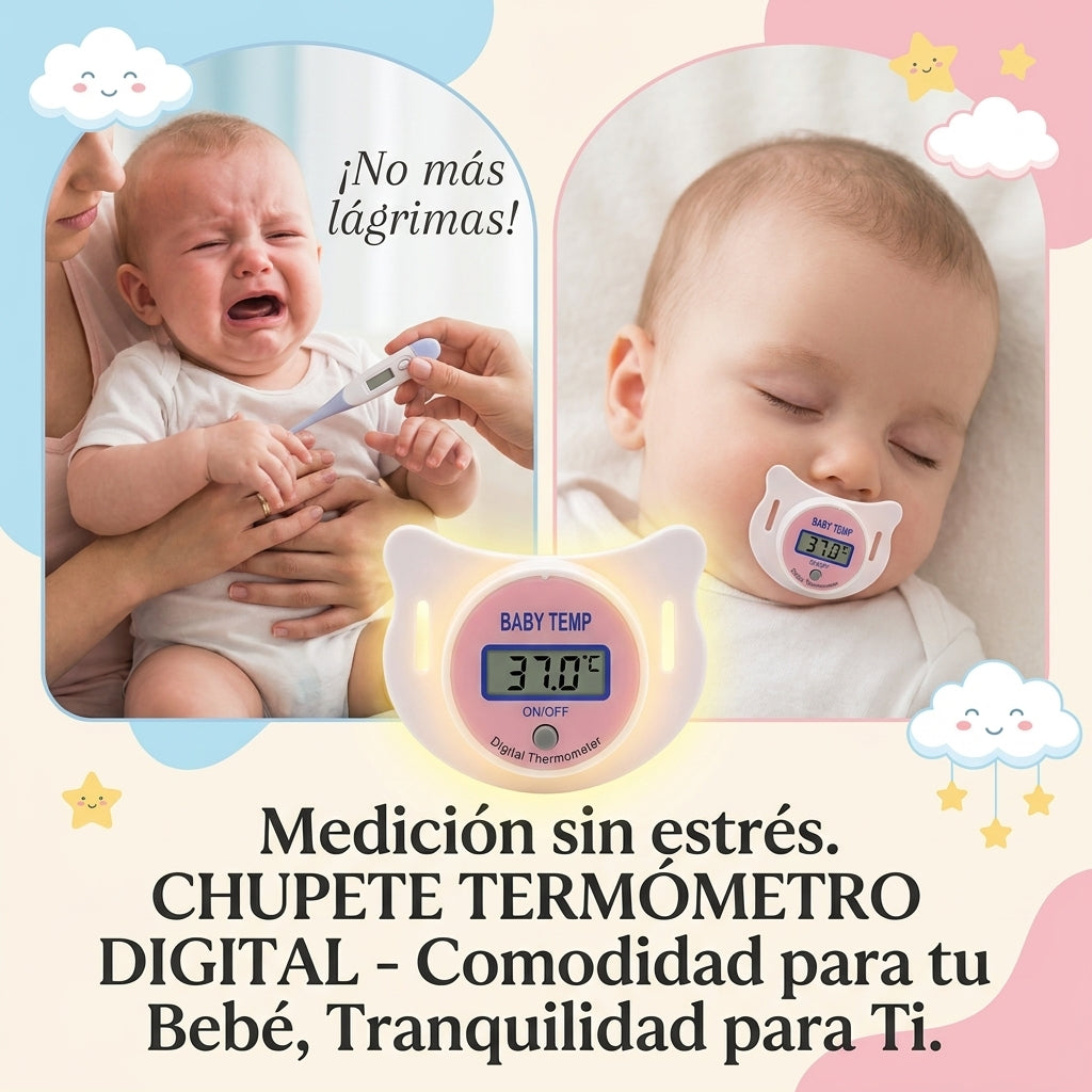 Chupicare+™|Termometro Chupon Bebe Chupete 👩🏻‍🍼✨