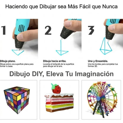 Lumitrazo 3D™ | Pluma 3d Dibujo Boligrafo Impresora✍️🌈