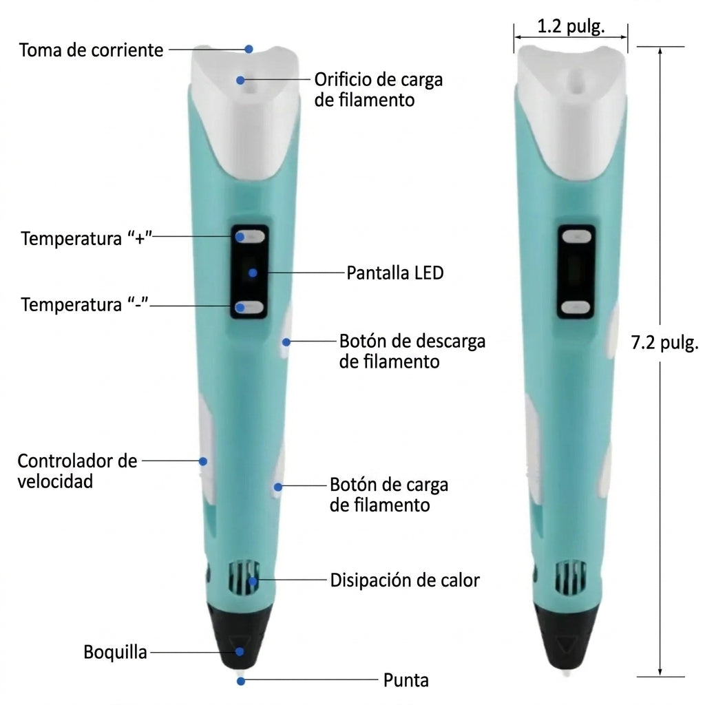 Lumitrazo 3D™ | Pluma 3d Dibujo Boligrafo Impresora✍️🌈